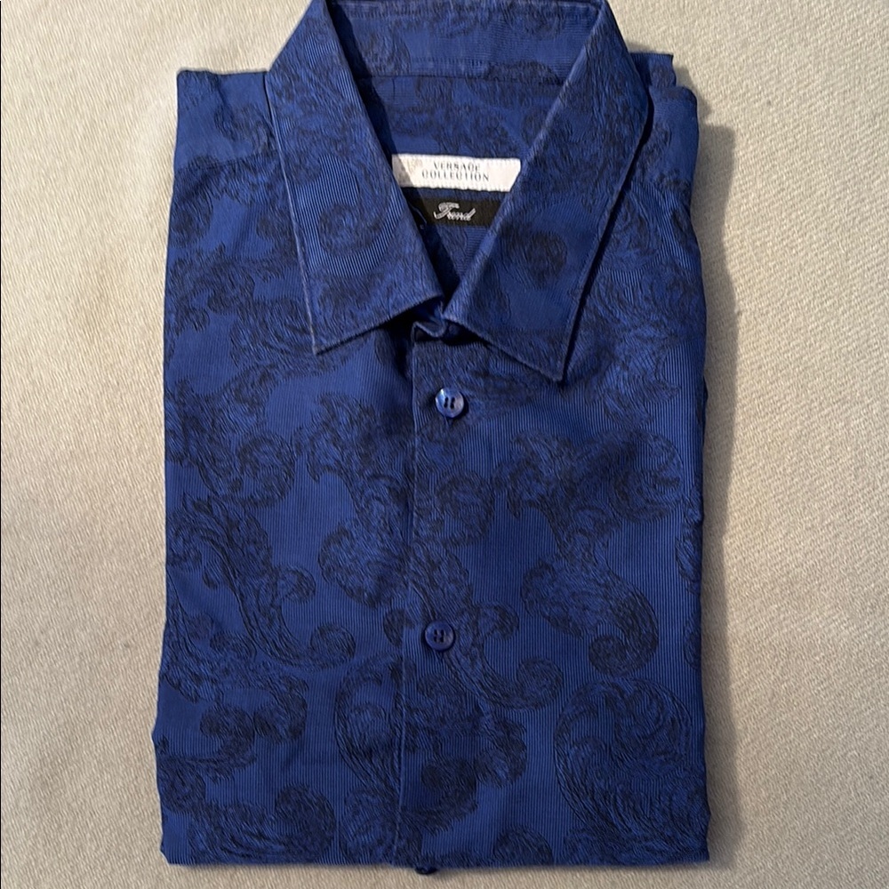 Men's Blue Patterned Shirt